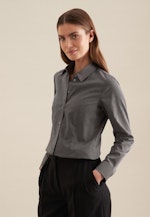 Non-iron Fil a fil Shirt Blouse in Grey |  Seidensticker Onlineshop