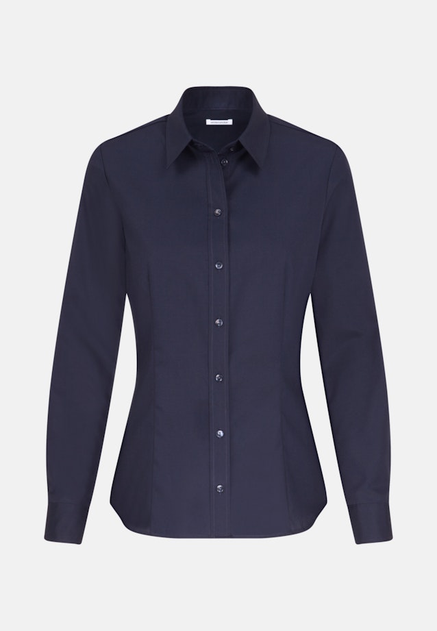 Non-iron Fil a fil Shirtblouse in Donkerblauw |  Seidensticker Onlineshop