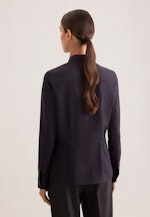 Hemdbluse mit Abnähern regular fit in Schwarz |  Seidensticker Onlineshop