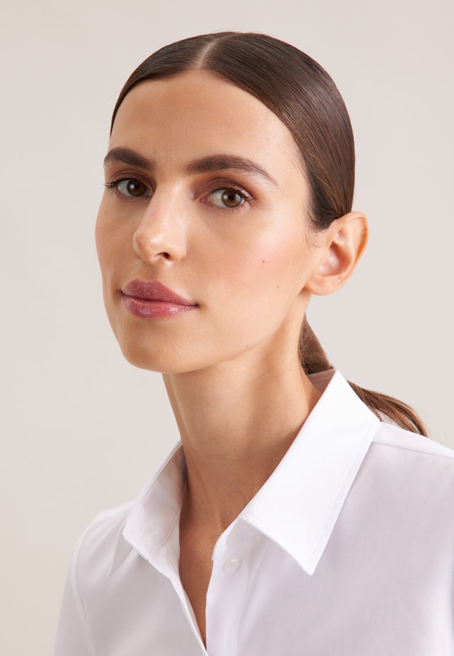 Hemdbluse mit Abnähern regular fit in Weiß |  Seidensticker Onlineshop
