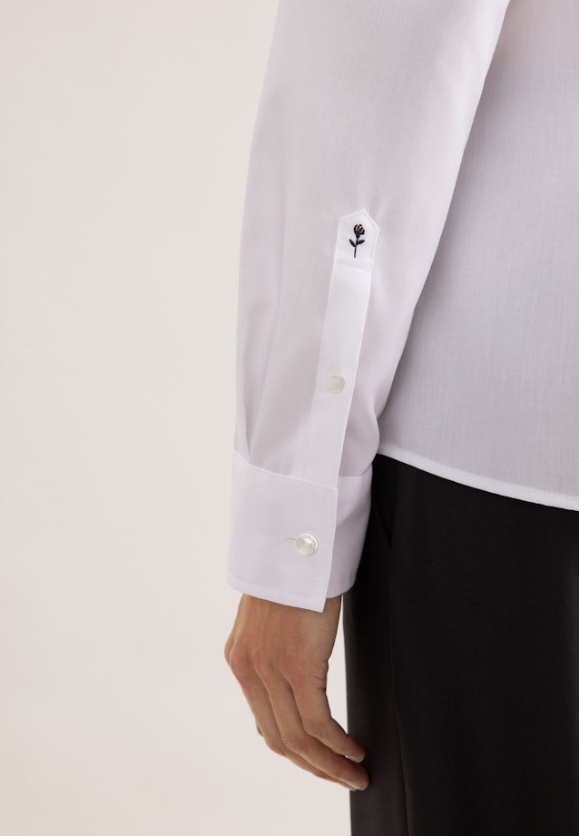 Hemdbluse mit Abnähern regular fit in Weiß |  Seidensticker Onlineshop