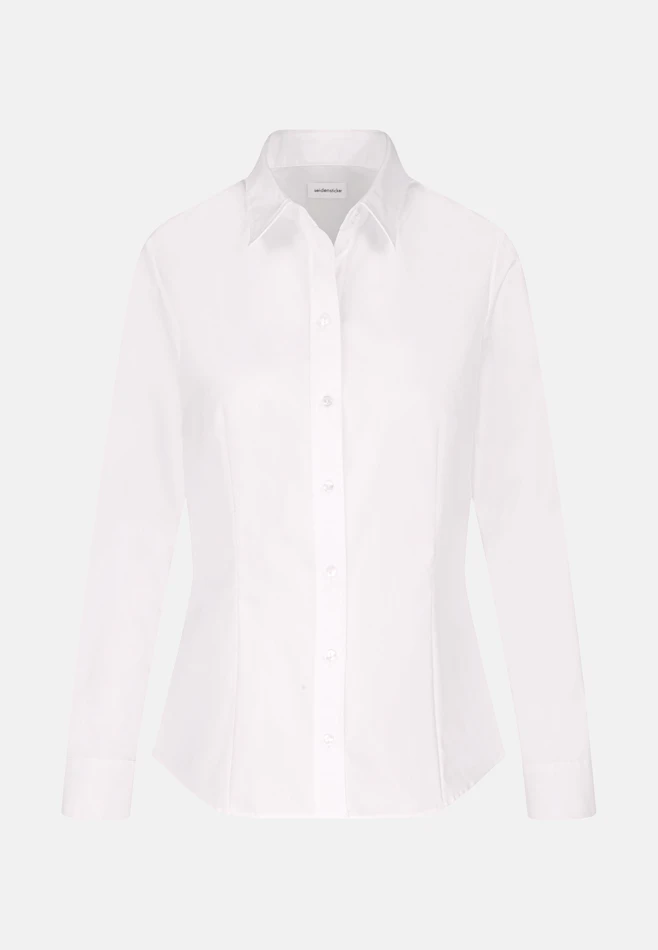 Hemdbluse mit Abnähern regular fit in Weiß | Seidensticker Onlineshop