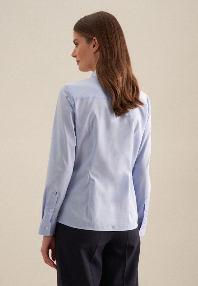 Non-iron Fil a fil Shirtblouse in Lichtblauw |  Seidensticker Onlineshop