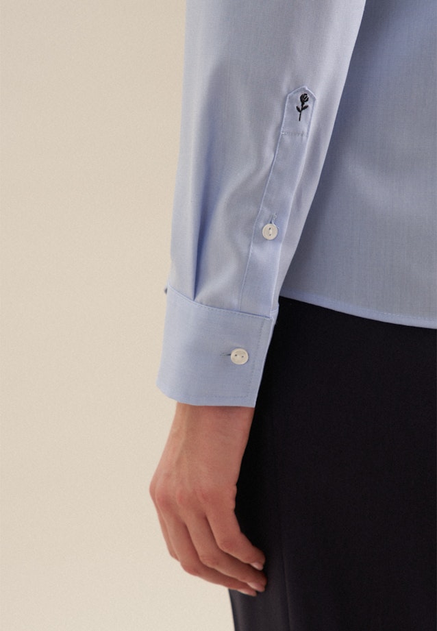 Non-iron Fil a fil Shirt Blouse in Light Blue |  Seidensticker Onlineshop