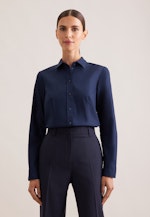 Hemdbluse mit Abnähern regular fit in Dunkelblau |  Seidensticker Onlineshop