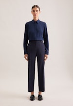 Hemdbluse mit Abnähern regular fit in Dunkelblau |  Seidensticker Onlineshop