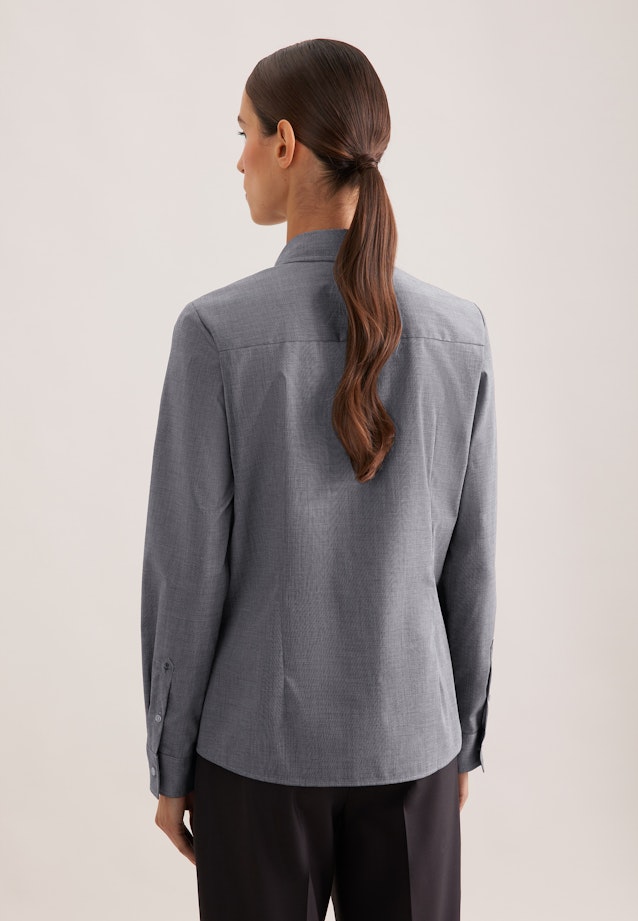 Hemdbluse mit Abnähern regular fit in Grau |  Seidensticker Onlineshop