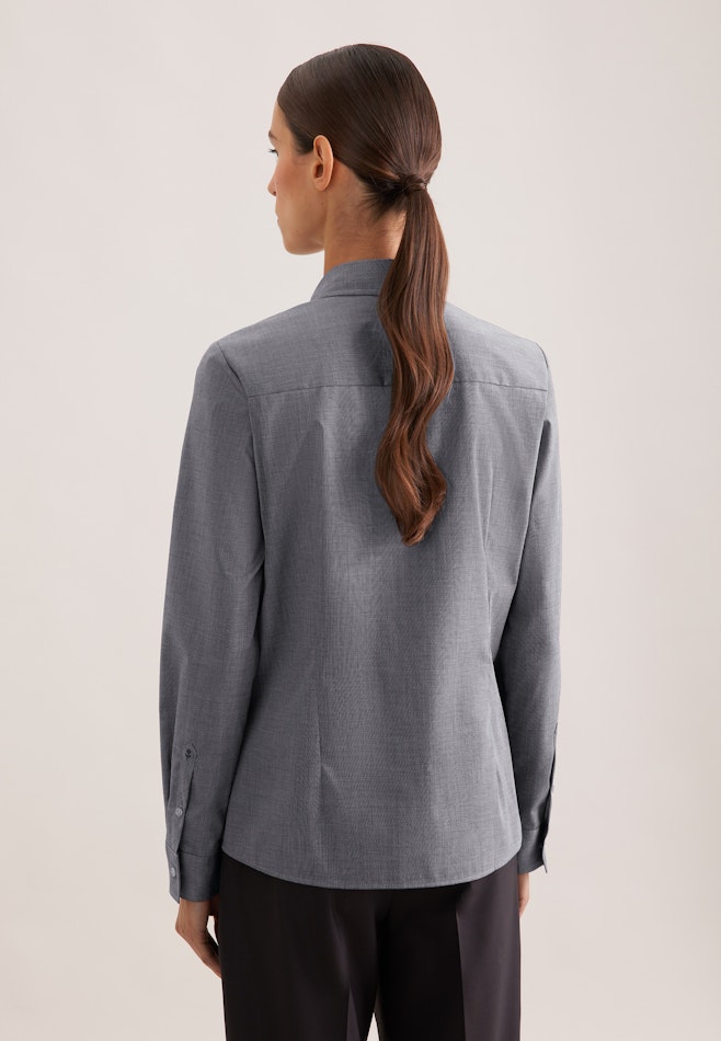 Hemdbluse mit Abnähern regular fit in Grey | Seidensticker online shop