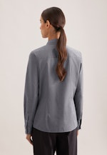 Hemdbluse mit Abnähern regular fit in Grau |  Seidensticker Onlineshop