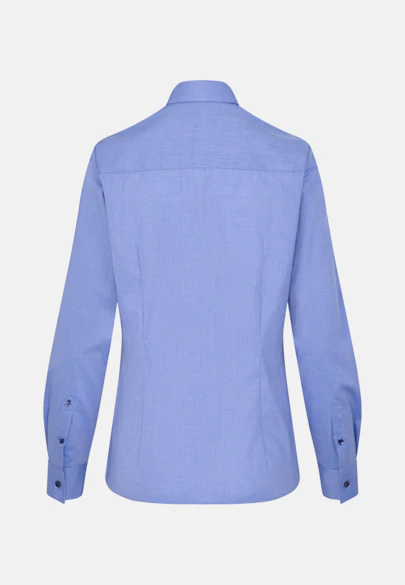 Hemdbluse mit Abnähern regular fit in Mittelblau |  Seidensticker Onlineshop