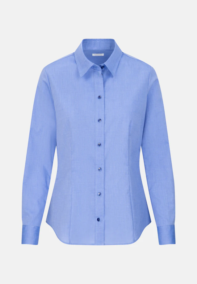 Hemdbluse mit Abnähern regular fit in Mittelblau |  Seidensticker Onlineshop