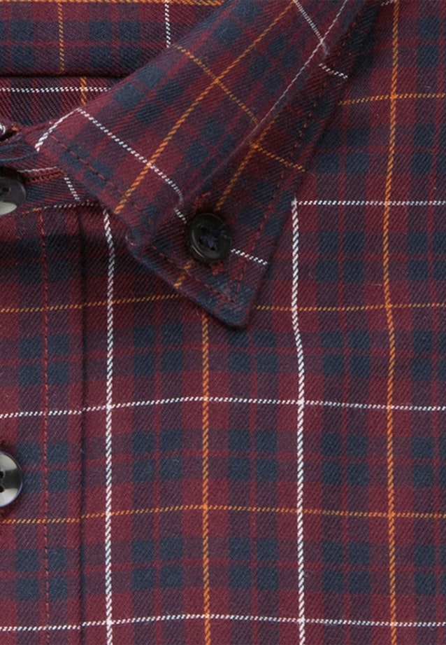 Bügelleichtes Twill Business Hemd in Slim mit Button-Down-Kragen in Rot |  Seidensticker Onlineshop
