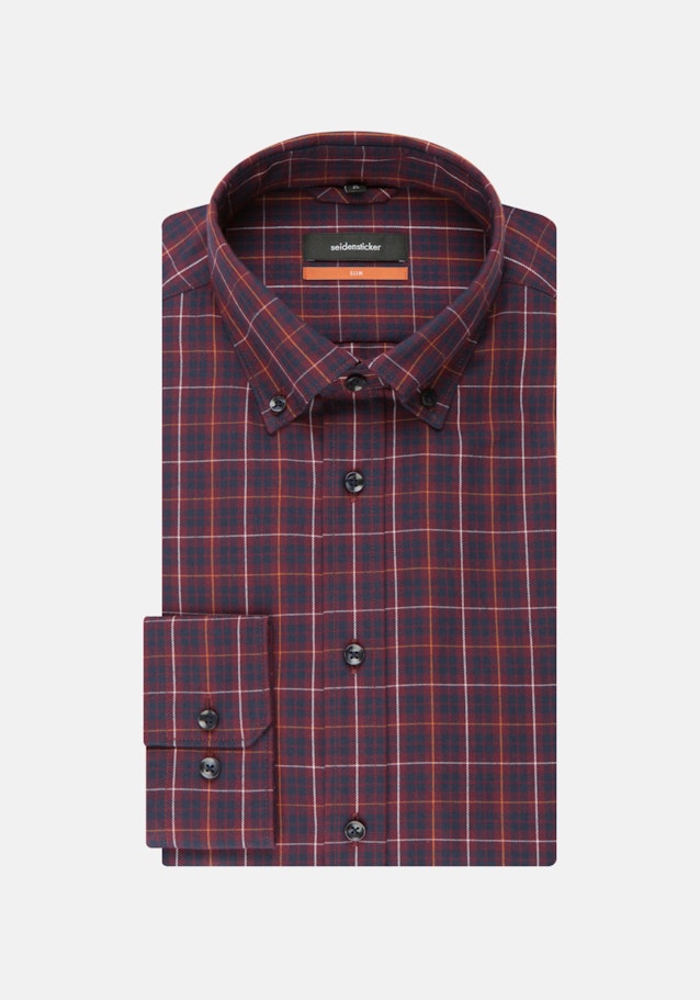 Easy-iron Twill Business Shirt in Slim with Button-Down-Collar in Red |  Seidensticker Onlineshop