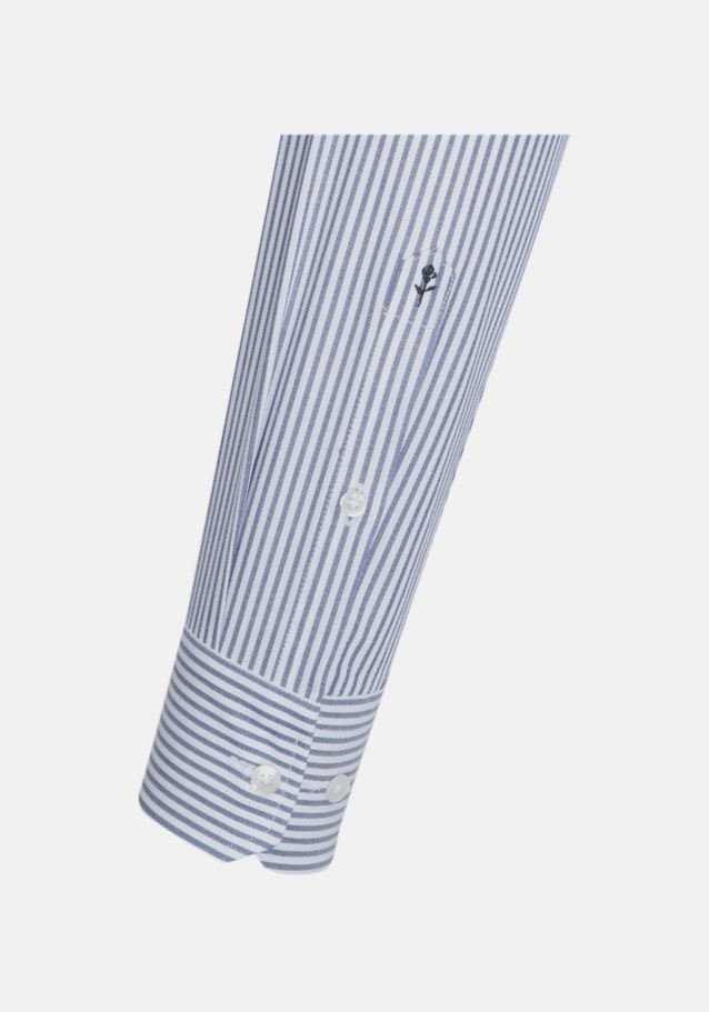 Bügelleichtes Twill Business Hemd in Slim mit Kentkragen in Mittelblau |  Seidensticker Onlineshop