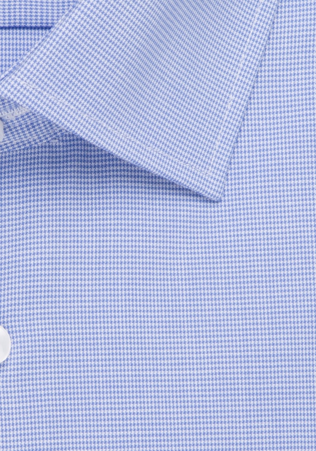 Non-iron Pepita Business overhemd in Shaped with Kentkraag in Lichtblauw |  Seidensticker Onlineshop