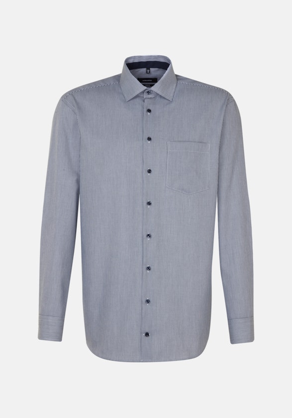 Non-iron Twill Business Shirt in Comfort with Kent-Collar in Dark Blue |  Seidensticker Onlineshop