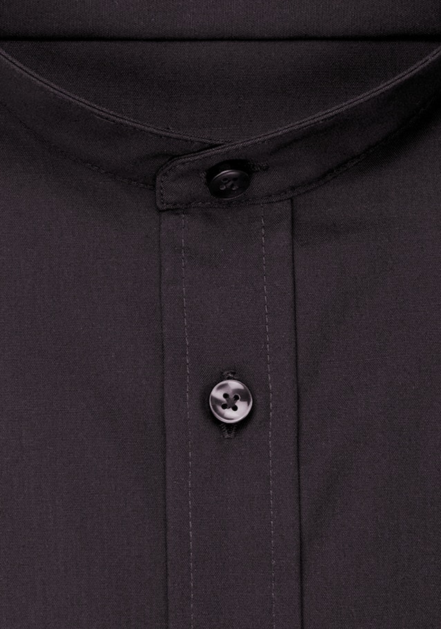 Bügelfreies Popeline Business Hemd in Slim mit Stehkragen in Schwarz |  Seidensticker Onlineshop