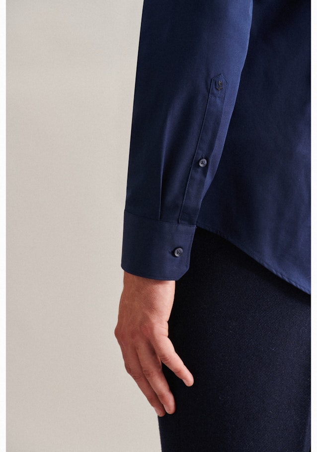 Slim Business Hemd Uni in Dunkelblau | Seidensticker Onlineshop