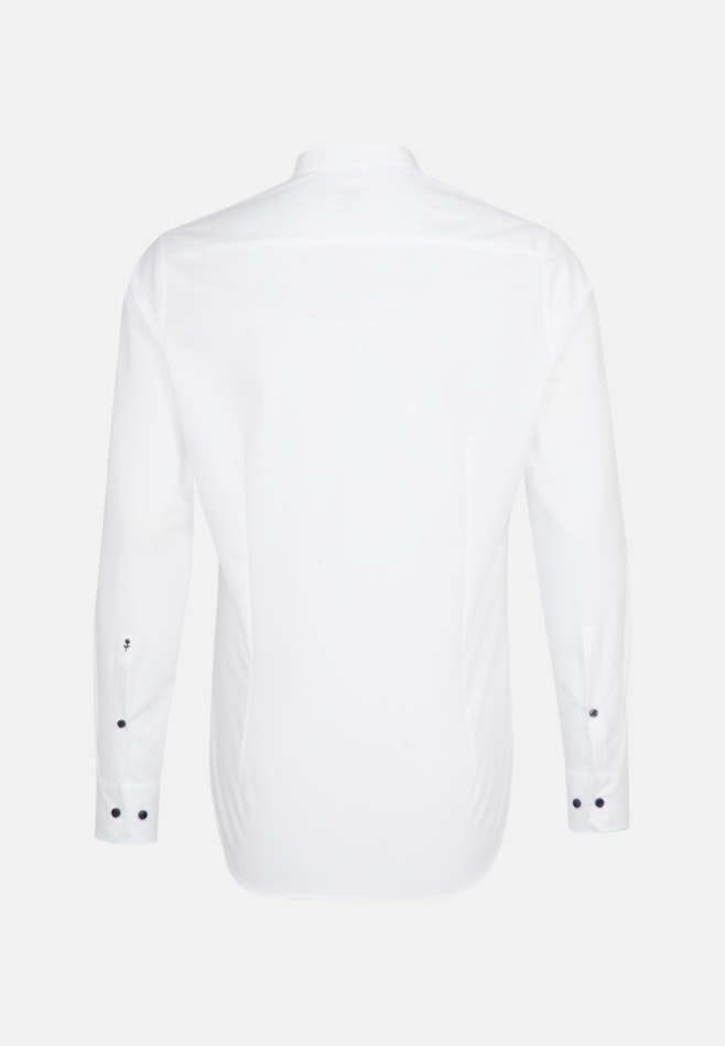 Non-iron Poplin Business Shirt in Slim with Stand-Up Collar in White | Seidensticker online shop