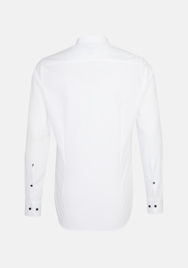 Bügelfreies Popeline Business Hemd in Slim mit Stehkragen in Weiß | Seidensticker Onlineshop