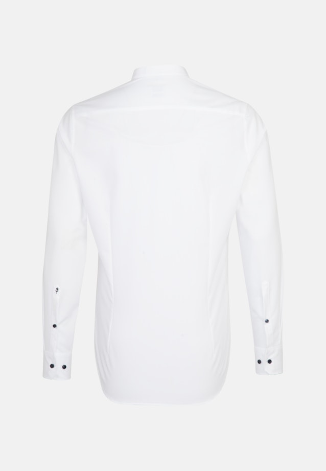 Non-iron Popeline Business overhemd in Slim with Opstaande Kraag in Wit | Seidensticker Onlineshop