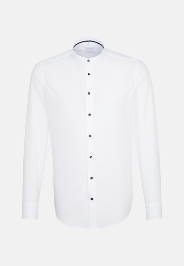 Non-iron Poplin Business Shirt in Slim with Stand-Up Collar in White |  Seidensticker Onlineshop