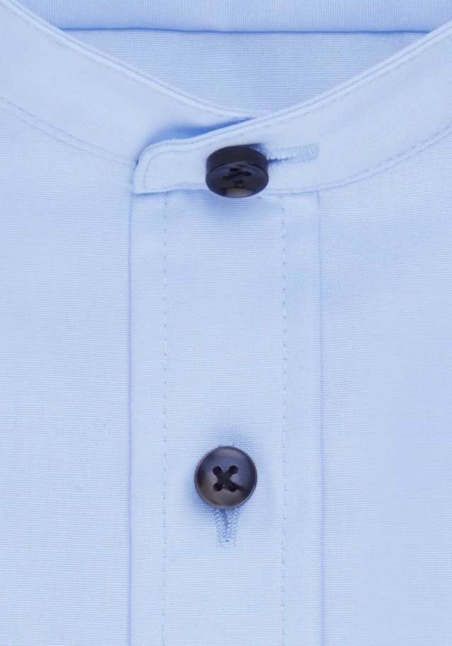 Non-iron Poplin Business Shirt in Slim with Stand-Up Collar in Medium Blue |  Seidensticker Onlineshop