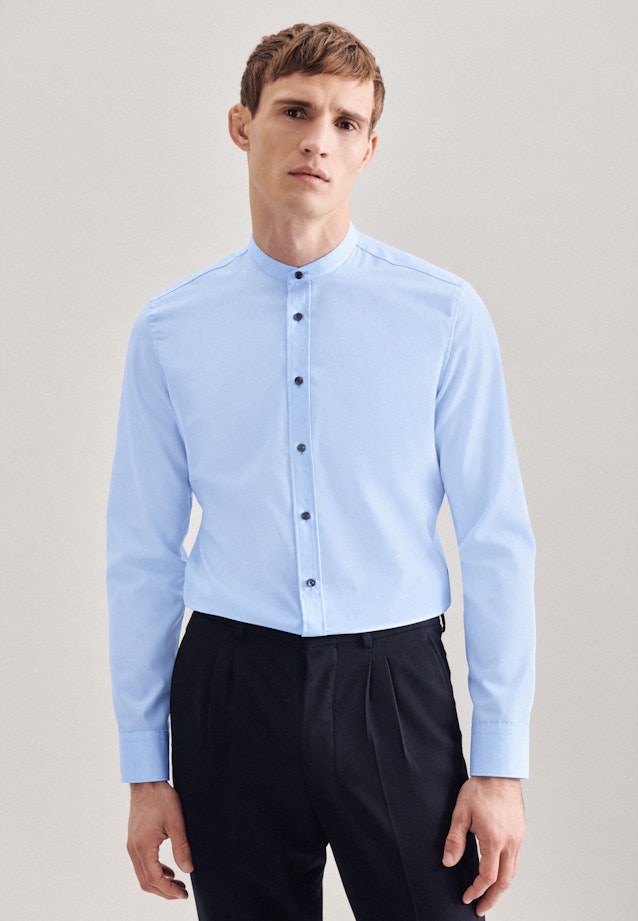 Slim Business Hemd Uni in Mittelblau |  Seidensticker Onlineshop