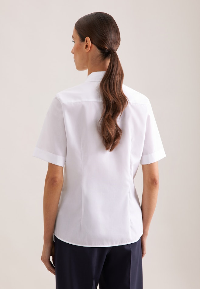 Halbarm Hemdbluse regular fit in Weiß | Seidensticker Onlineshop