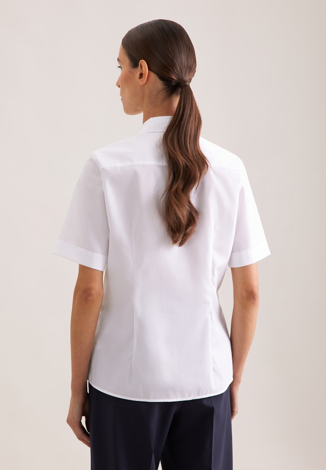 Halbarm Hemdbluse regular fit in Weiß |  Seidensticker Onlineshop