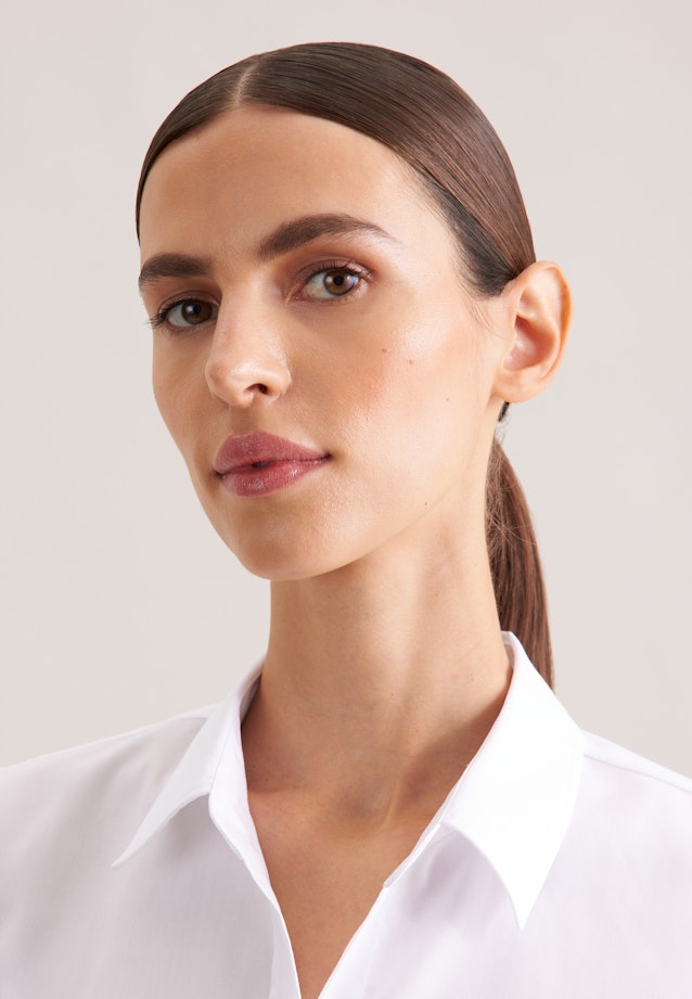 Halbarm Hemdbluse regular fit in Weiß |  Seidensticker Onlineshop