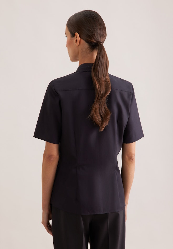 Halbarm Hemdbluse regular fit in Schwarz | Seidensticker Onlineshop