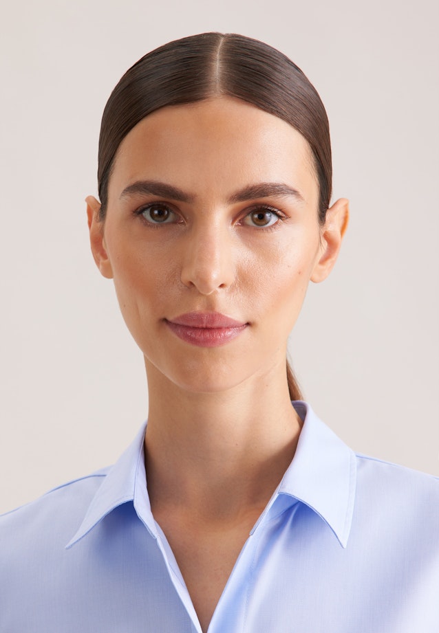 Halbarm Hemdbluse regular fit in Hellblau |  Seidensticker Onlineshop