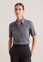 Halbarm Hemdbluse regular fit in Grau |  Seidensticker Onlineshop