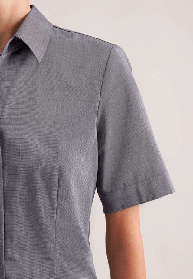 Halbarm Hemdbluse regular fit in Grau |  Seidensticker Onlineshop