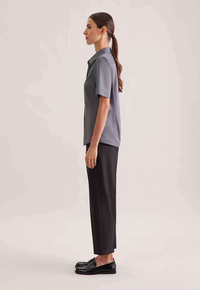 Halbarm Hemdbluse regular fit in Grau |  Seidensticker Onlineshop