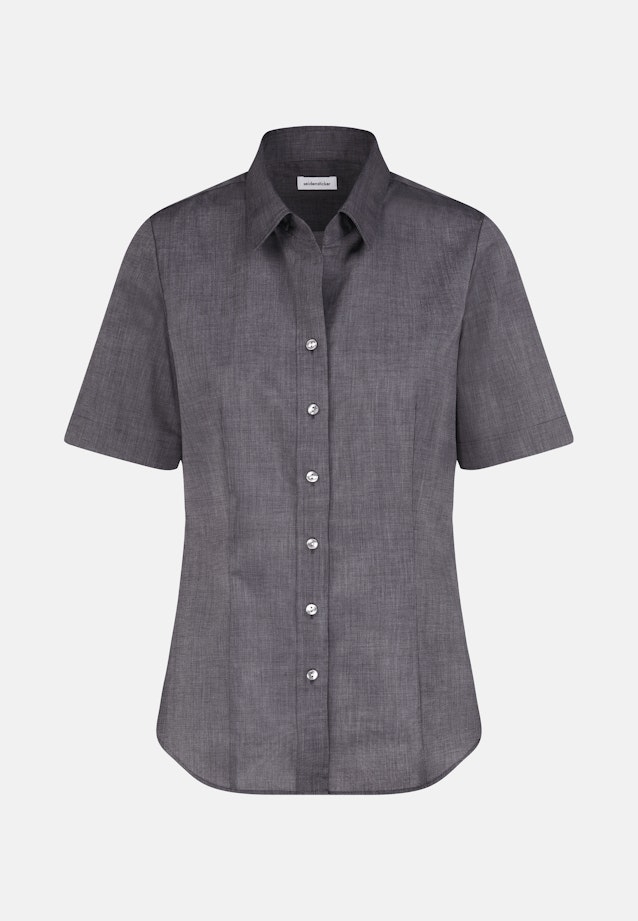 Halbarm Hemdbluse regular fit in Grau |  Seidensticker Onlineshop