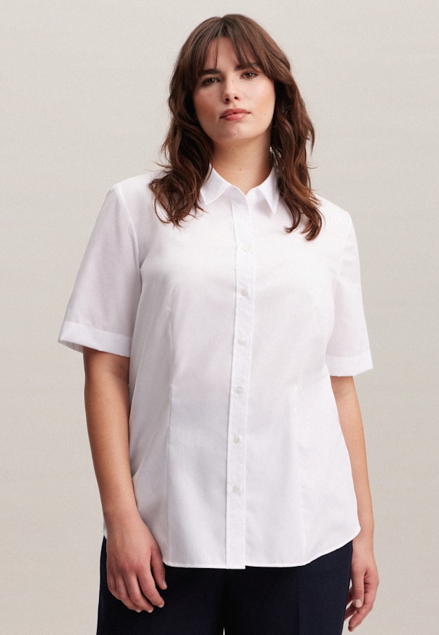 Collar Shirt Blouse in White |  Seidensticker Onlineshop