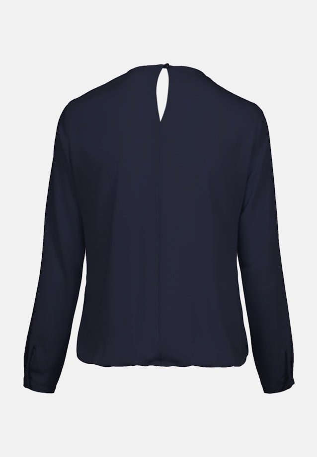 Long sleeve Crepe Shirt Blouse in Dark Blue |  Seidensticker Onlineshop