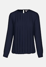 Long sleeve Crepe Shirt Blouse in Dark Blue |  Seidensticker Onlineshop