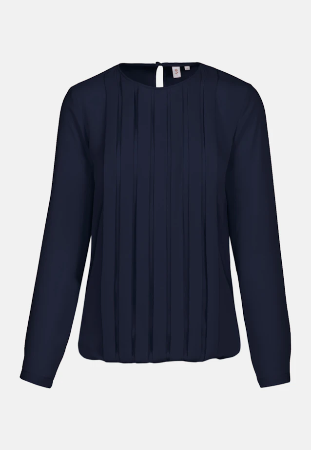 Shirtbluse Uni in Dunkelblau |  Seidensticker Onlineshop