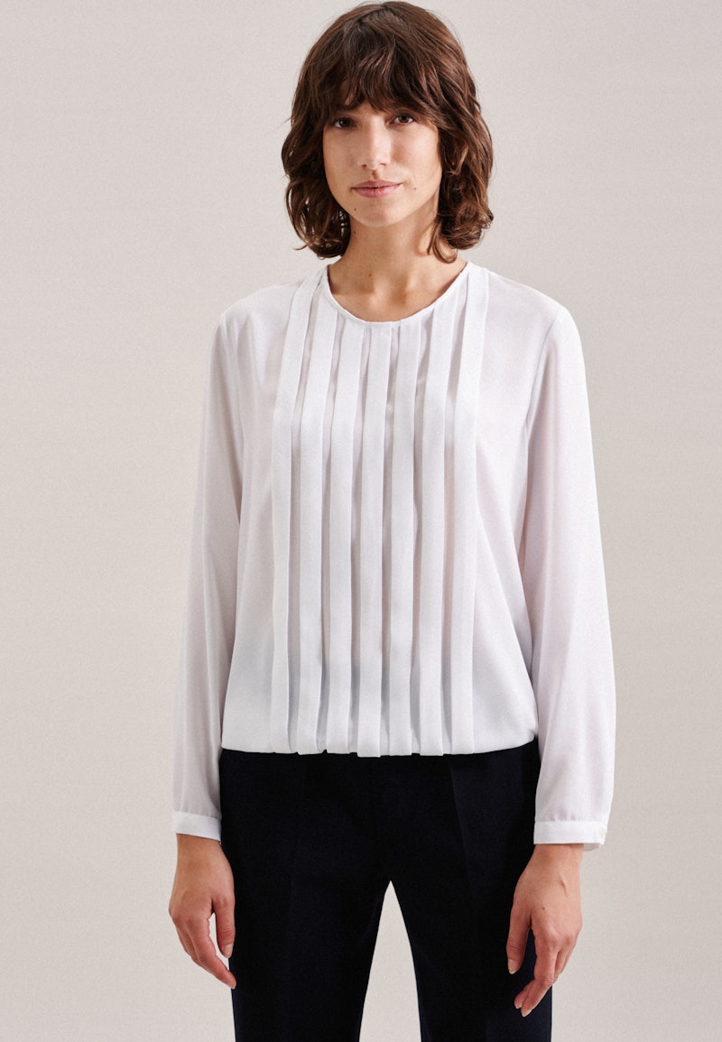 lange Arm Krepp Shirtblouse