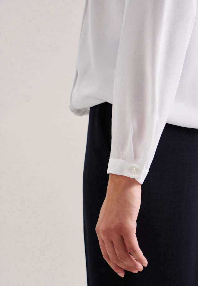 Shirtbluse Uni in Weiß |  Seidensticker Onlineshop