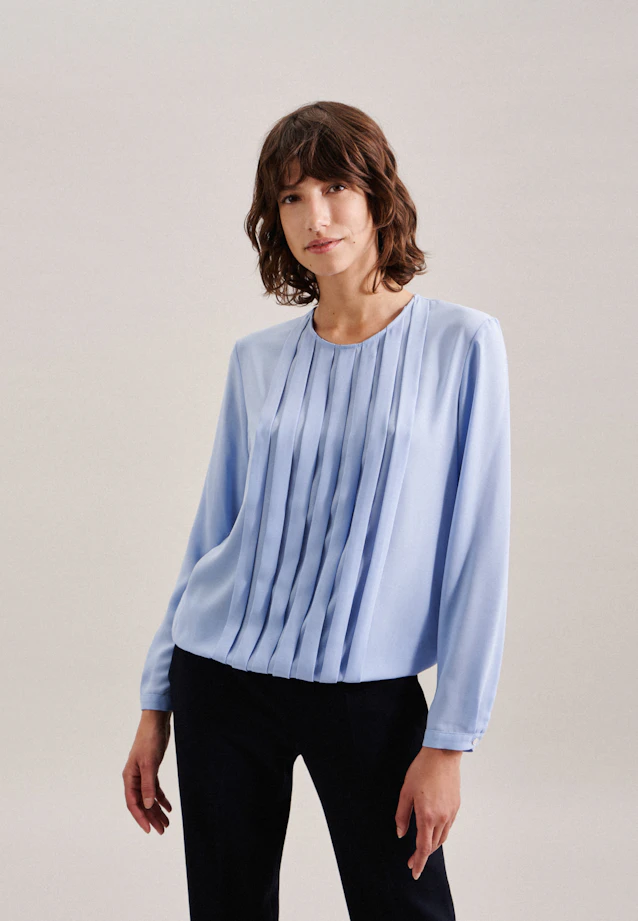 Shirt Blouse Uni in Light Blue |  Seidensticker Onlineshop