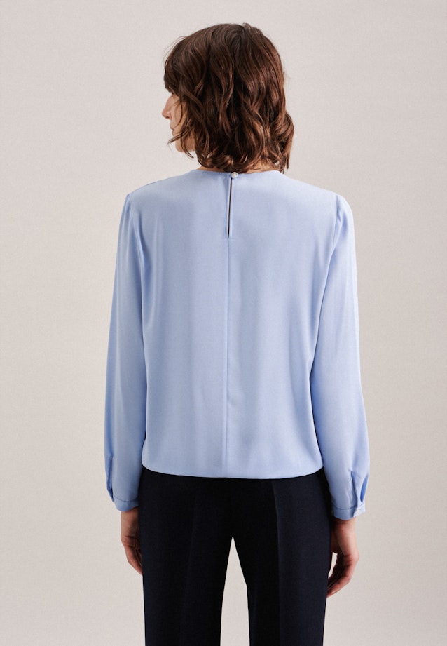 Lange mouwen Krepp Shirtblouse in Lichtblauw | Seidensticker Onlineshop