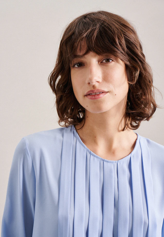Shirt Blouse Uni in Light Blue |  Seidensticker Onlineshop