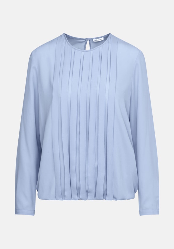 Long sleeve Crepe Shirt Blouse in Light Blue |  Seidensticker Onlineshop