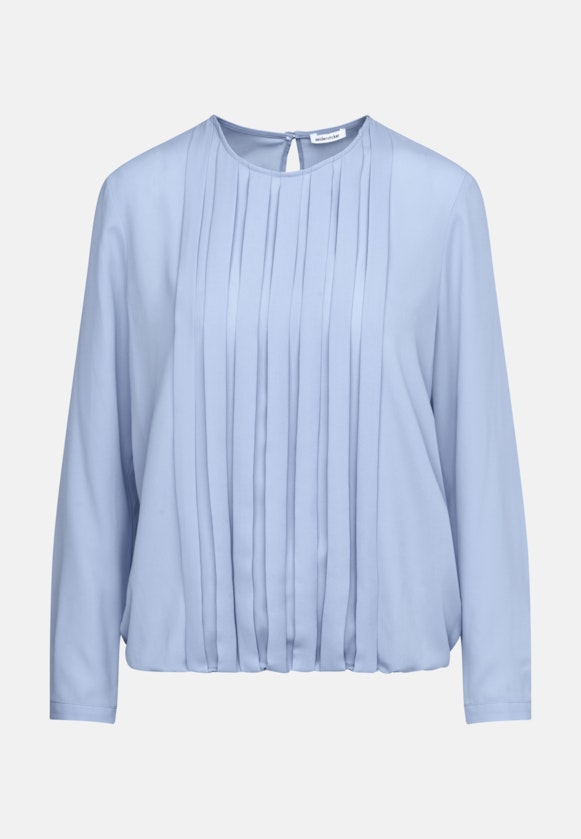 Long sleeve Crepe Shirt Blouse in Light Blue |  Seidensticker Onlineshop