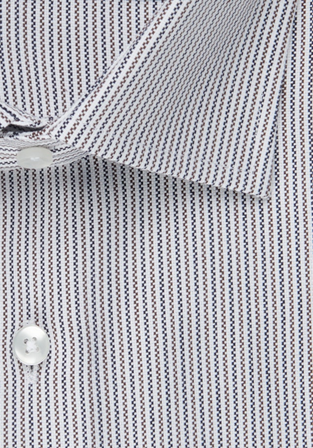 Bügelleichtes Oxford Business Hemd in Shaped mit Kentkragen in Braun |  Seidensticker Onlineshop