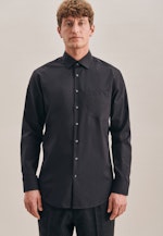 Non-iron Poplin Business Shirt in Regular with Kent-Collar in Black |  Seidensticker Onlineshop